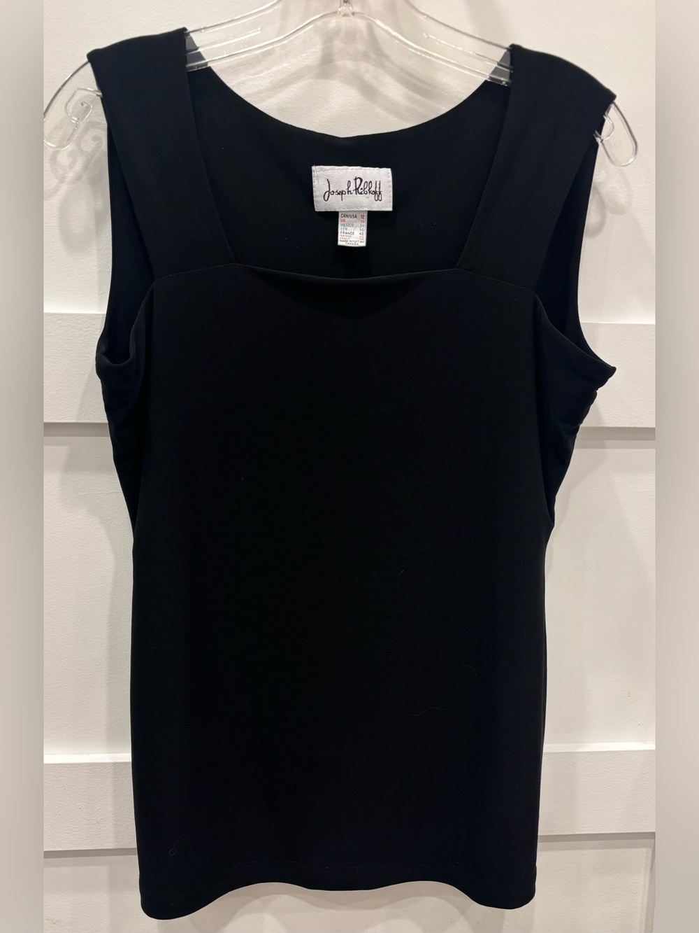 Joseph Ribkoff Black Square-Neck Sleeveless Top